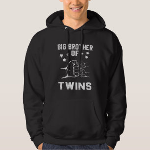 Big Brother Of Twins Older Brother of Twin Announc Hoodie