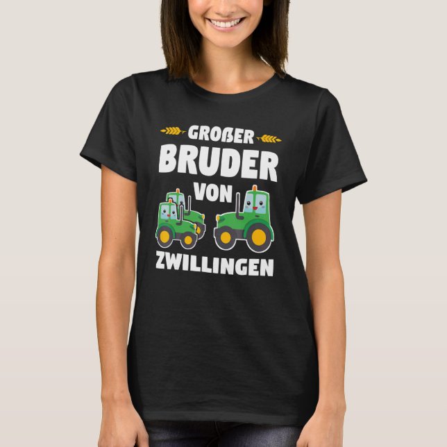 Big Brother Of Twins Tractor Bauer T-Shirt (Front)
