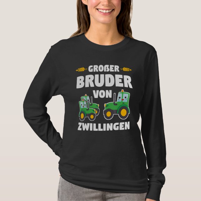Big Brother Of Twins Tractor Bauer T-Shirt (Front)