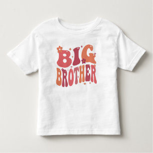 Big Brother Orange Groovy Fall  Toddler T-Shirt