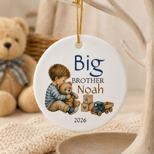 Big brother personalised ceramic tree decoration