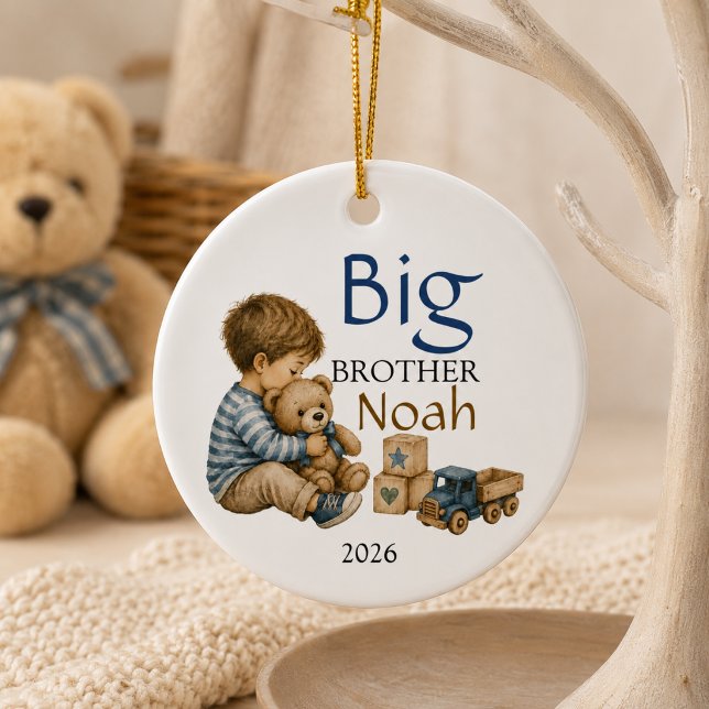 Big brother personalised  ceramic tree decoration (Creator Uploaded)