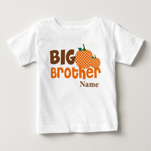 Big Brother Pumpkin Personalised Shirt (Front)