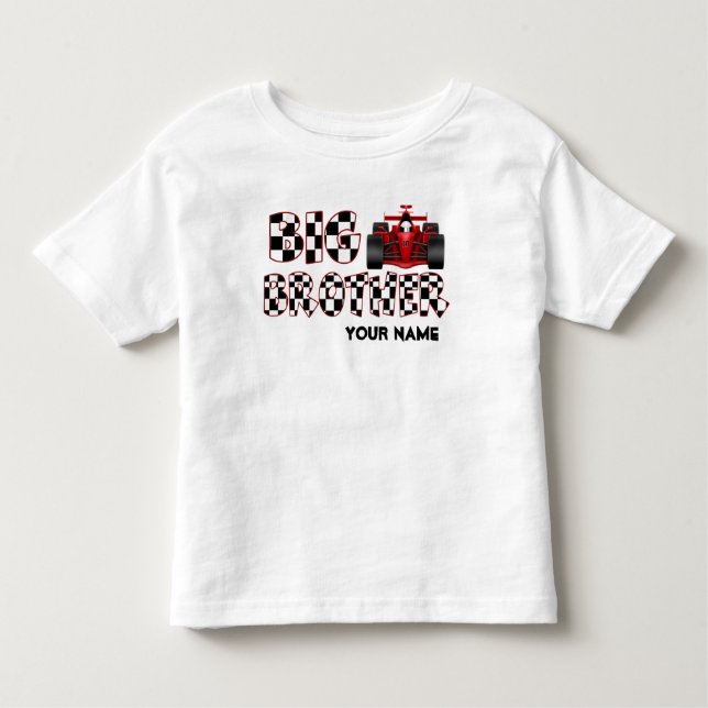 Big Brother Race Car Personalised Shirt (Front)