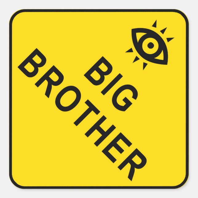 Big Brother Square Sticker (Front)
