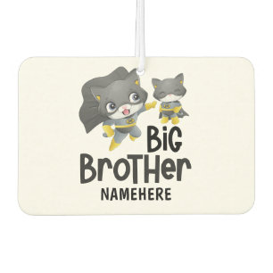 Big Brother Superhero Cat Custom Name Car Air Freshener