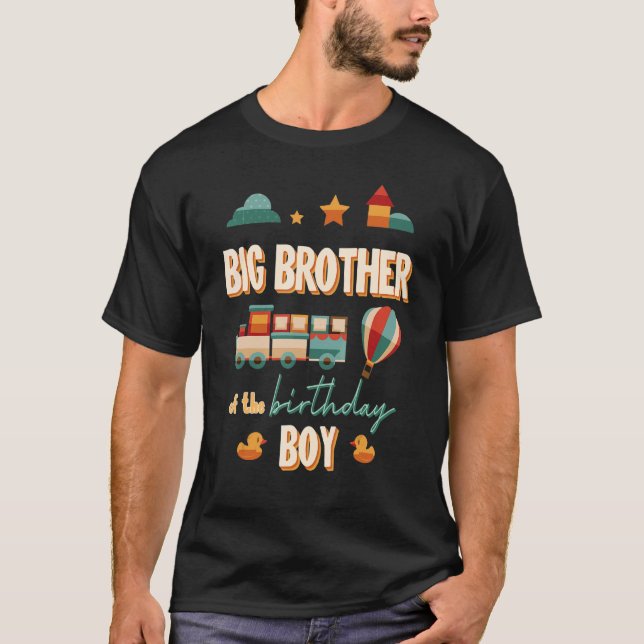 Big Brother The Birthday Boy Train Theme Matching  T-Shirt (Front)