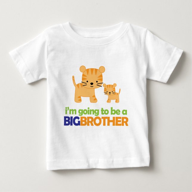 Big Brother Tiger T-shirt Pregnancy Announcement (Front)