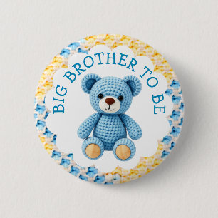 Big Brother to Be Boy's Baby Shower 6 Cm Round Badge