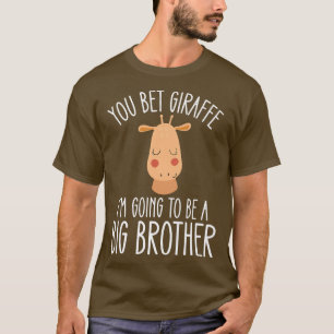 Big Brother To Be Pregnancy Announcement Giraffe T T-Shirt