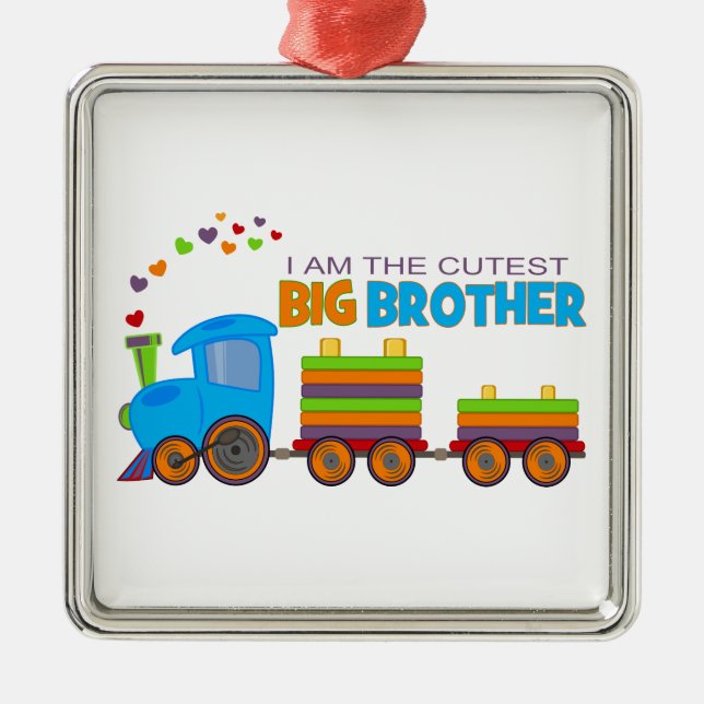 Big Brother -Train Metal Tree Decoration (Front)