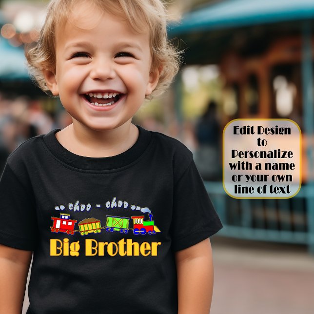 Big Brother Whimsical Choo Choo Train Toddler T-Shirt (Creator Uploaded)