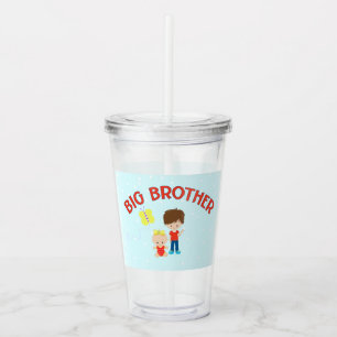 Big Brother with Baby Sister Personalised Acrylic Tumbler