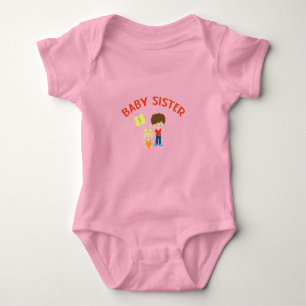 Big Brother with Baby Sister Proud Sibling Baby Bodysuit