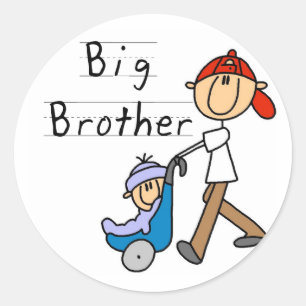 Big Brother With Little Brother Classic Round Sticker