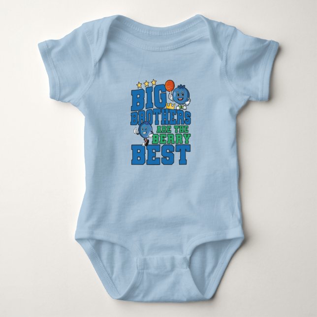 Big Brothers are the Berry Best - Blueberry Pun Baby Bodysuit (Front)