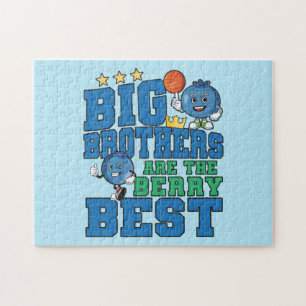 Big Brothers are the Berry Best - Blueberry Pun Jigsaw Puzzle