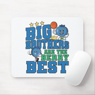 Big Brothers are the Berry Best - Blueberry Pun Mouse Pad