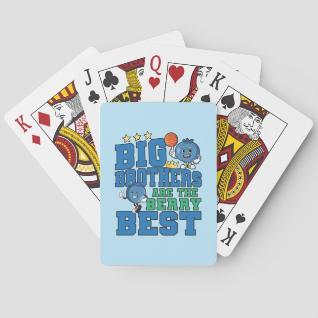 Big Brothers are the Berry Best - Blueberry Pun Playing Cards (Back)