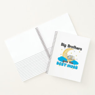 Big Brothers Give the Best Hugs - Moon Bunny Notebook