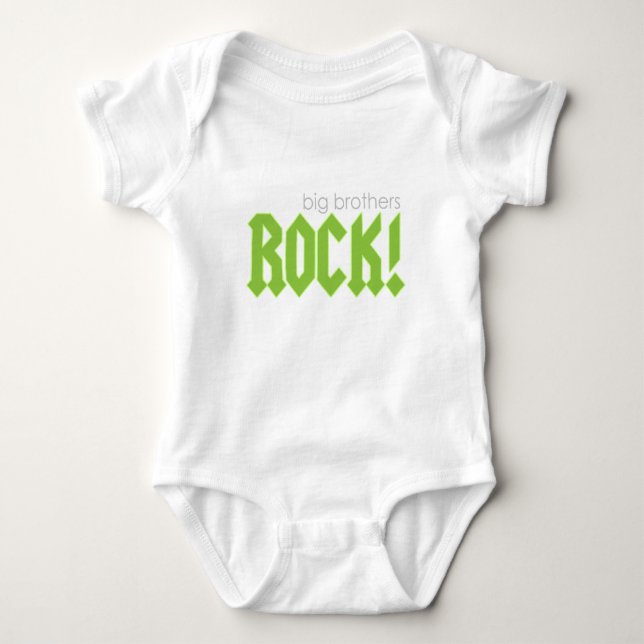 Big Brothers Rock! Baby Bodysuit (Front)