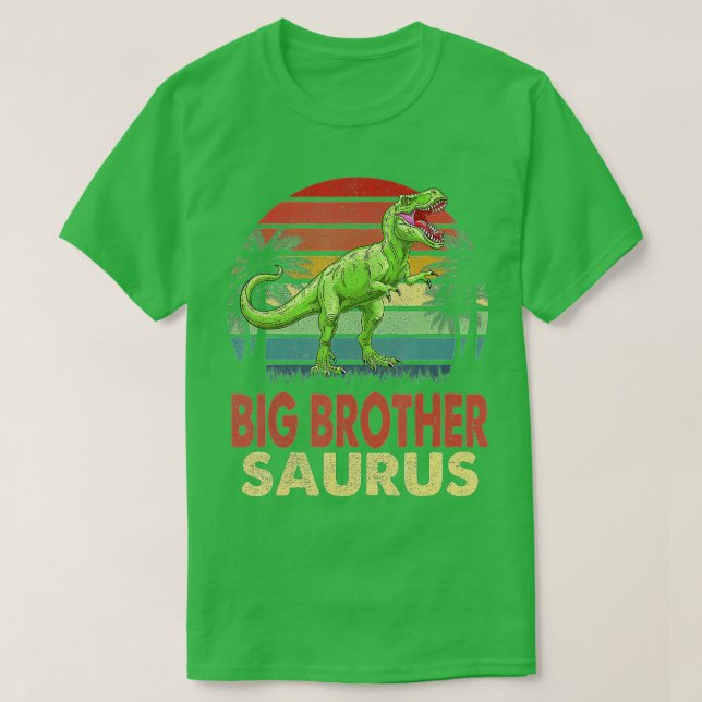 Big Brothersaurus T Rex Dinosaur Big Brother Sauru T-Shirt (Design Front)