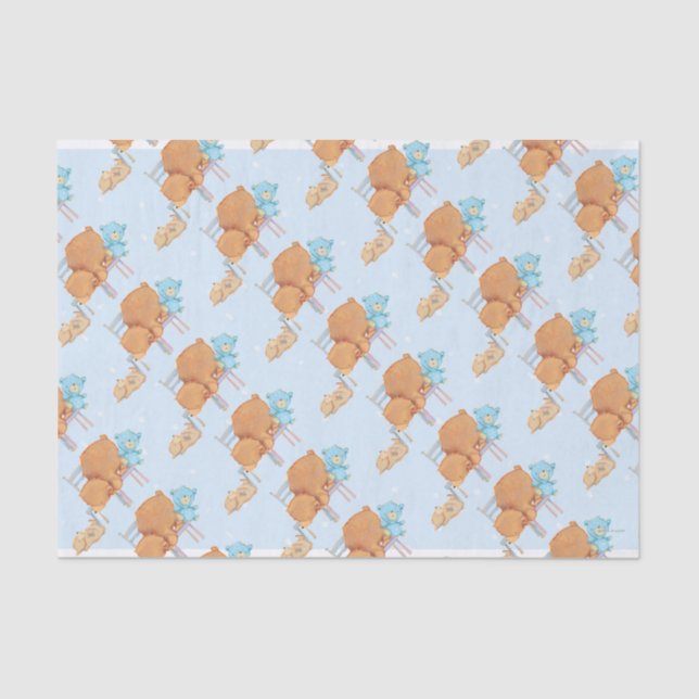 Big Brown Bear, Calico, & Floppy Share Two Chairs Tissue Paper (Front)