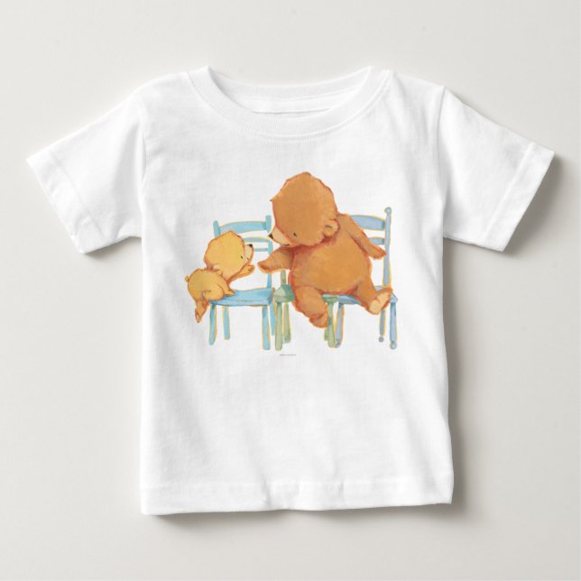 Big Brown Bear Helps Little Yellow Bear Baby T-Shirt (Front)