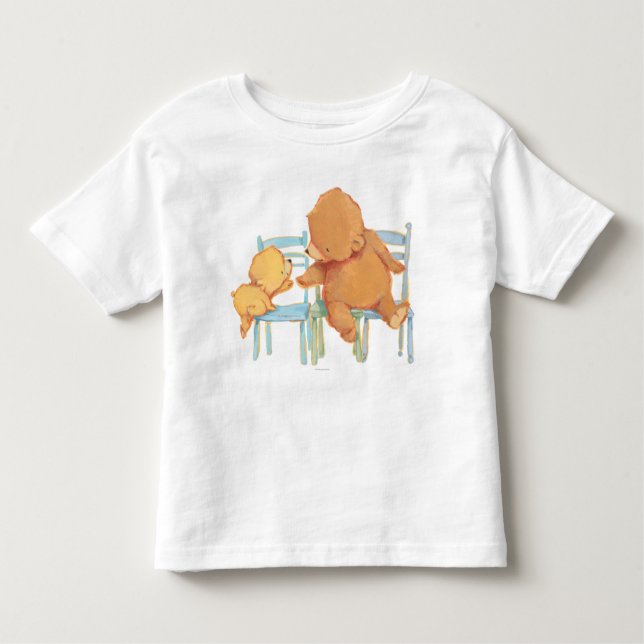 Big Brown Bear Helps Little Yellow Bear Toddler T-Shirt (Front)