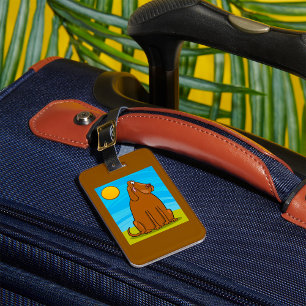 Big Brown Dog Luggage Tag