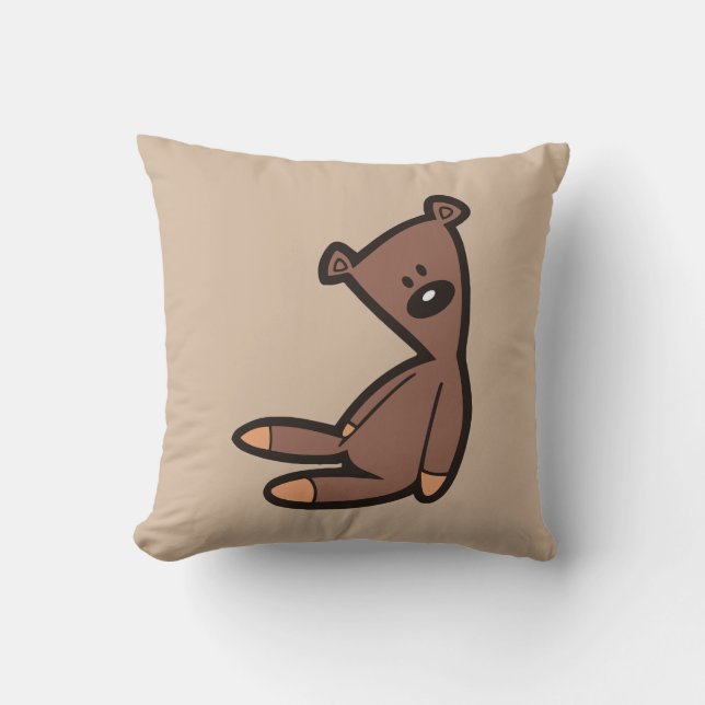 Big Brown Teddy Bear Cushion (Front)
