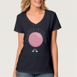 Big Bubble Club "Biggie Friday" Pink Bubble Funny T-Shirt