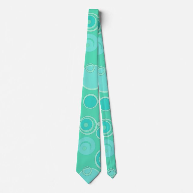Big Bubblegum Bubbles Everywhere Teal Thank You Tie (Front)