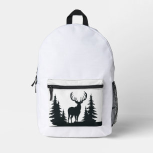 Big Buck Among Pine Trees Printed Backpack
