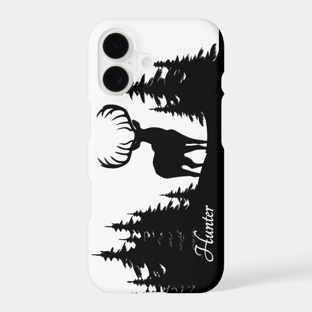 Big Buck Among Pine Trees Vector Personal Name (Back)