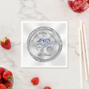 Big BULK Discounts on 60th Anniversary Napkins