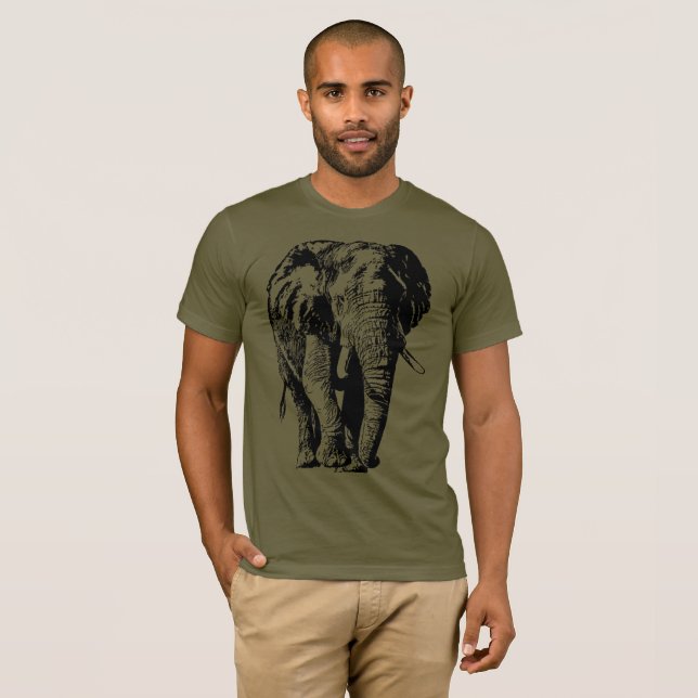 Big Bull Elephant | African Wildlife T-Shirt (Front Full)