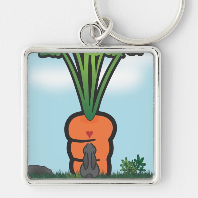 Big Bunneh Carrot Key Ring (Front)