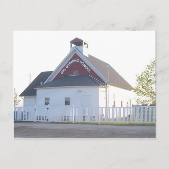 Big Burning School, Bad Axe, MI Postcard (Front)