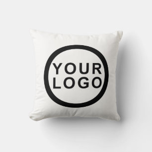 Big Business Company Logo Promotional Brand White Cushion