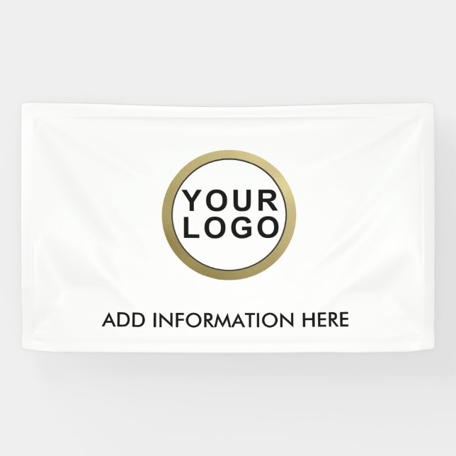 Big Business Logo Professional Black White Banner (Horizontal)
