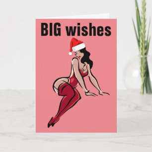 BIG BUTT GIRL ART CHRISTMAS CARDS