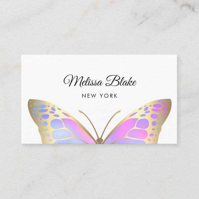 big butterfly logo business card (Front)
