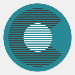 big c classic round sticker