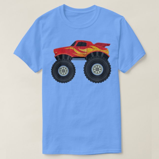 Big Car Lovers Awesome Monster Truck Mud Crushing  T-Shirt (Design Front)