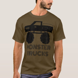 Big Car Lovers Great Monster Trucks Mud Crushing D T-Shirt