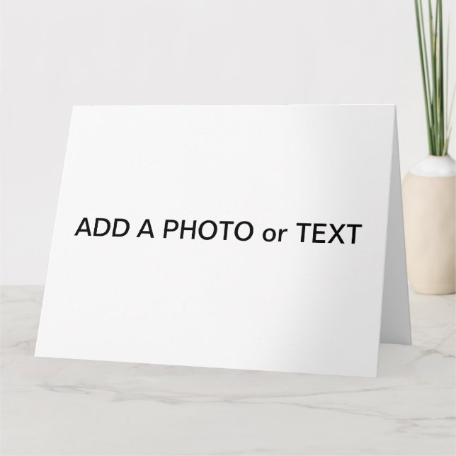 Big Card (28 cm) Photo or Text - Create Your Own   (Front)
