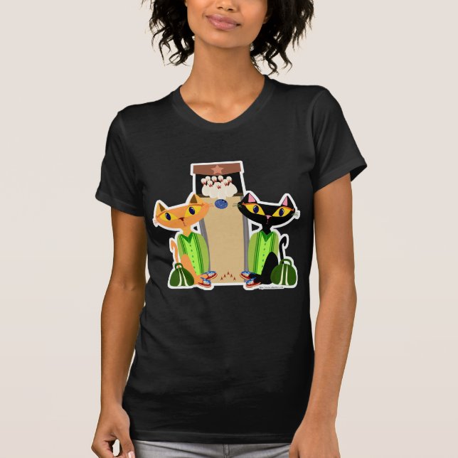 Big Cartoon Alley Cats T-Shirt (Front)