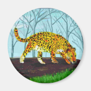 Big Cat Art Jaguar Magnet