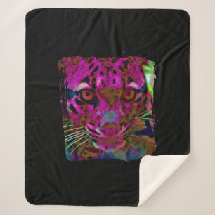 Big Cat Art Sherpa Blanket